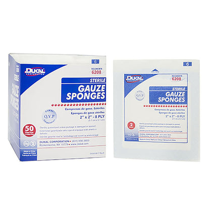 Dukal™ Sterile Gauze Sponge, 2 x 2 Inch, 8-Ply