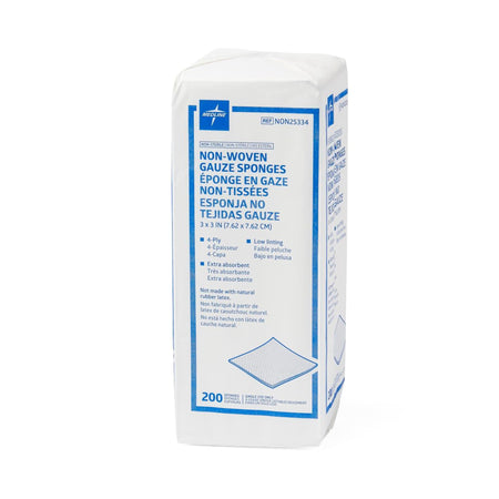 Medline NON25334 Avant Gauze Nonwoven Sponge, 3 x 3 Inch, 4-Ply