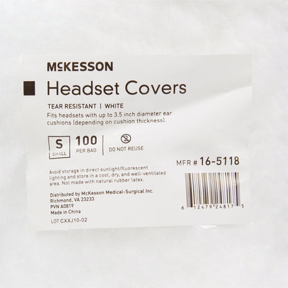 McKesson Sanitary Headset Cover, Small, White