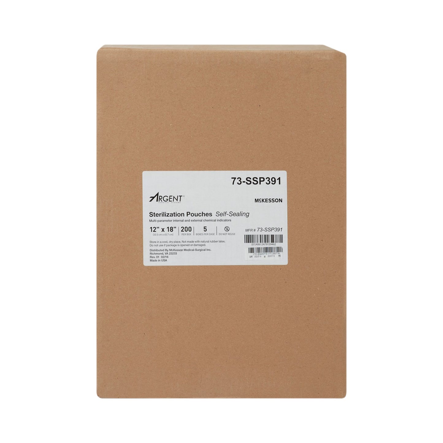 McKesson Argent® Sure-Check® Sterilization Pouch, 12 x 18 Inch