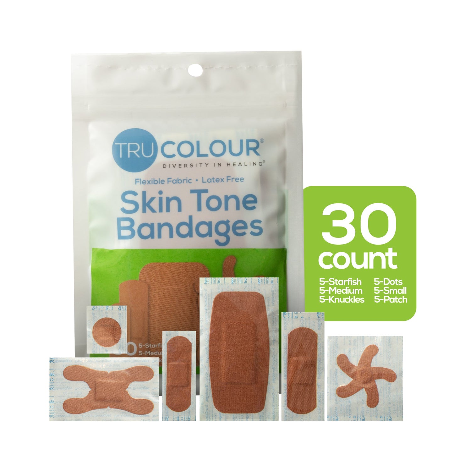 TruColour® Olive Adhesive Strips, Assorted Shapes and Sizes