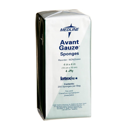 Medline NON25444 Avant Gauze Nonwoven Sponge, 4 x 4 Inch, 4-Ply