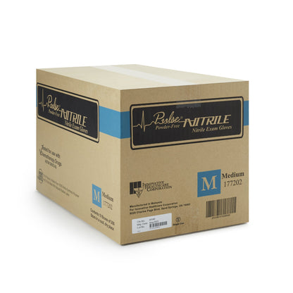 Pulse® Nitrile Exam Glove, Medium, Aqua Blue