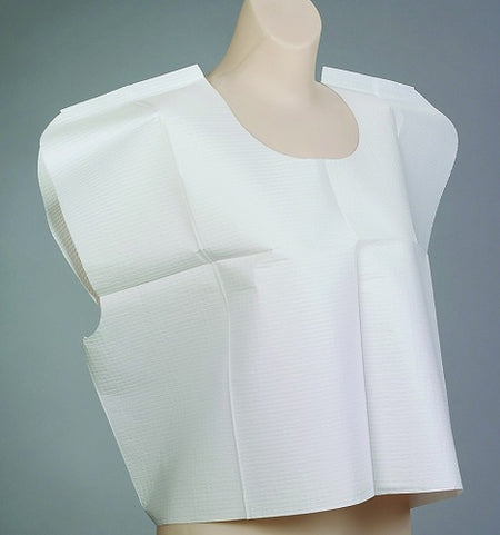Tidi Products 9810856 Patient Exam Cape, White, Front/Back Opening, Without Closure, Unisex