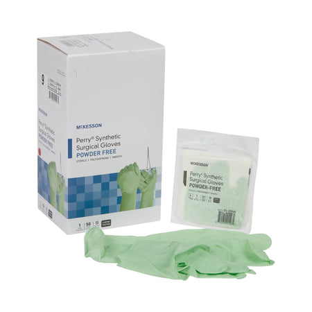 McKesson 20-2090N Perry Performance Plus Polyisoprene Surgical Glove, Size 9, Green