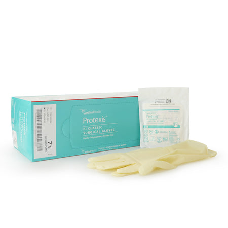 Cardinal 2D72PL75X Protexis PI Classic Polyisoprene Surgical Glove, Size 7.5, Ivory