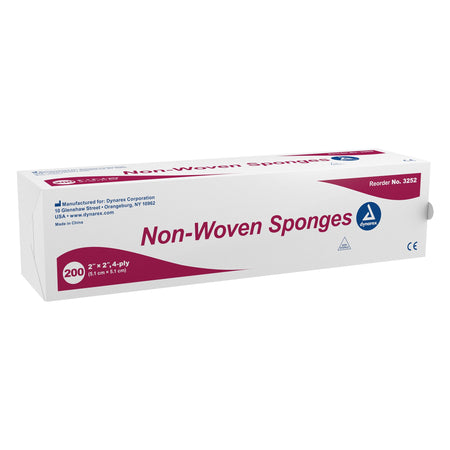 Dynarex 3252 Nonwoven Sponge, 2 x 2 Inch, 4-Ply