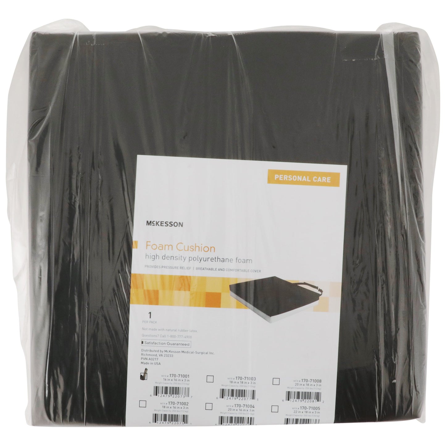 McKesson Foam Seat Cushion, 16 x 16 x 3 Inch