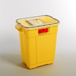 BD 305604 Chemotherapy Sharps Container, 9 Gallon, 18-1/2 x 17-3/4 x 11-3/4 Inch
