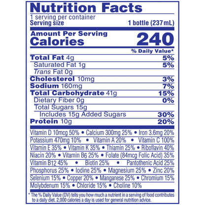 Carnation Breakfast Essentials® Vanilla Nutritional Drink, 8-ounce bottle