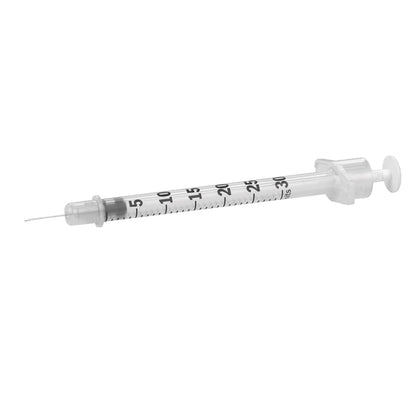 Standard Insulin Syringe with Needle Ultra-Fine™ 0.3 mL 1/2 Inch 30 Gauge NonSafety Regular Wall