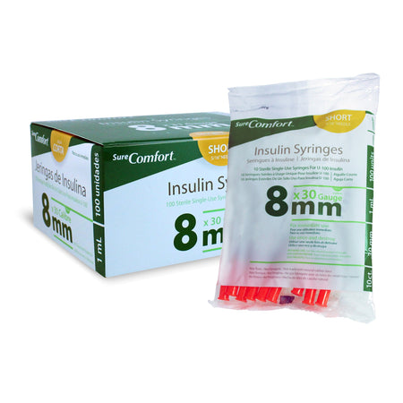 Allison Medical Inc 22-6010 Surecomfort 1 mL Standard Insulin Syringe with Needle