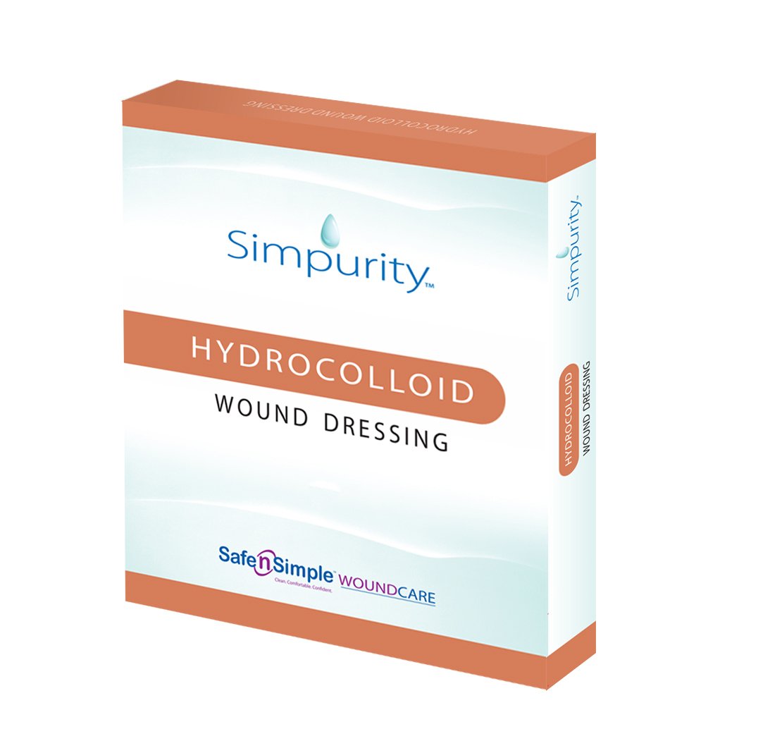Hydrocolloid Dressing Simpurity™ Film Backing 2 X 2 Inch Square Hydrocolloid / Film