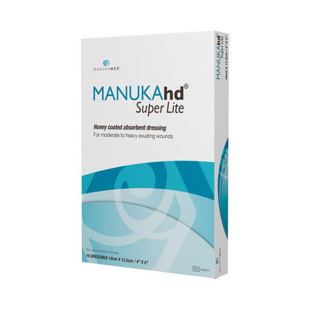 Manukamed MM0071 MANUKAhd Super Lite Honey Impregnated Wound Dressing, 4 x 5 Inch