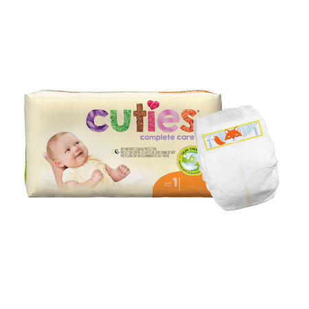 First Quality CDB001 Cuties Complete Care Diapers, Size 1