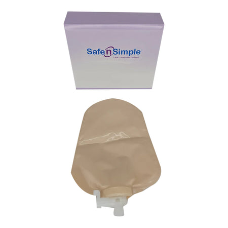 Safe N Simple SNS7502134-NF Urostomy Pouch, 9 Inch Length, Transparent