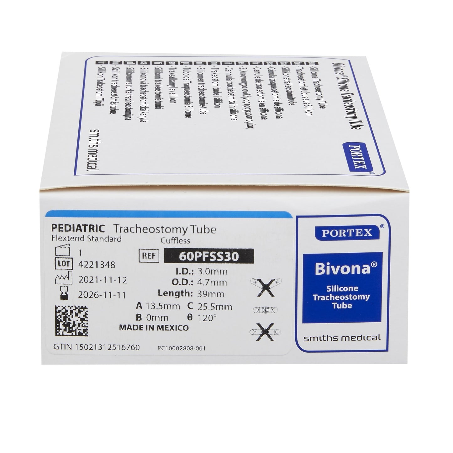 Bivona® FlexTend™ Plus Tracheostomy Tube, Size 3