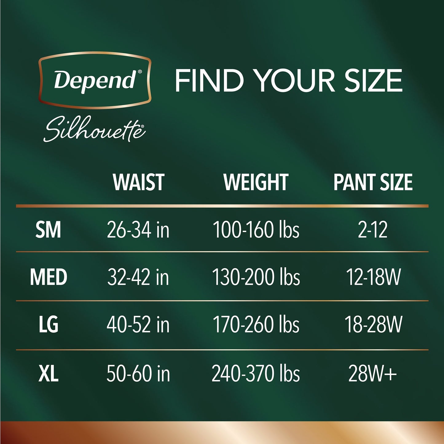 Depend® Silhouette® Maximum Absorbency Underwear, Medium