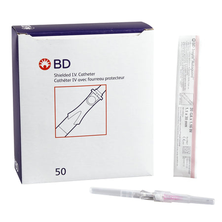 BD 381434 Insyte Autoguard Peripheral IV Catheter, Straight Hub