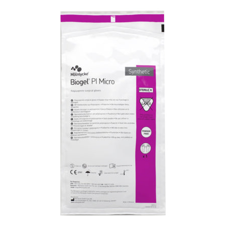 Molnlycke 48580 Biogel PI Micro Polyisoprene Surgical Glove, Size 8, Straw