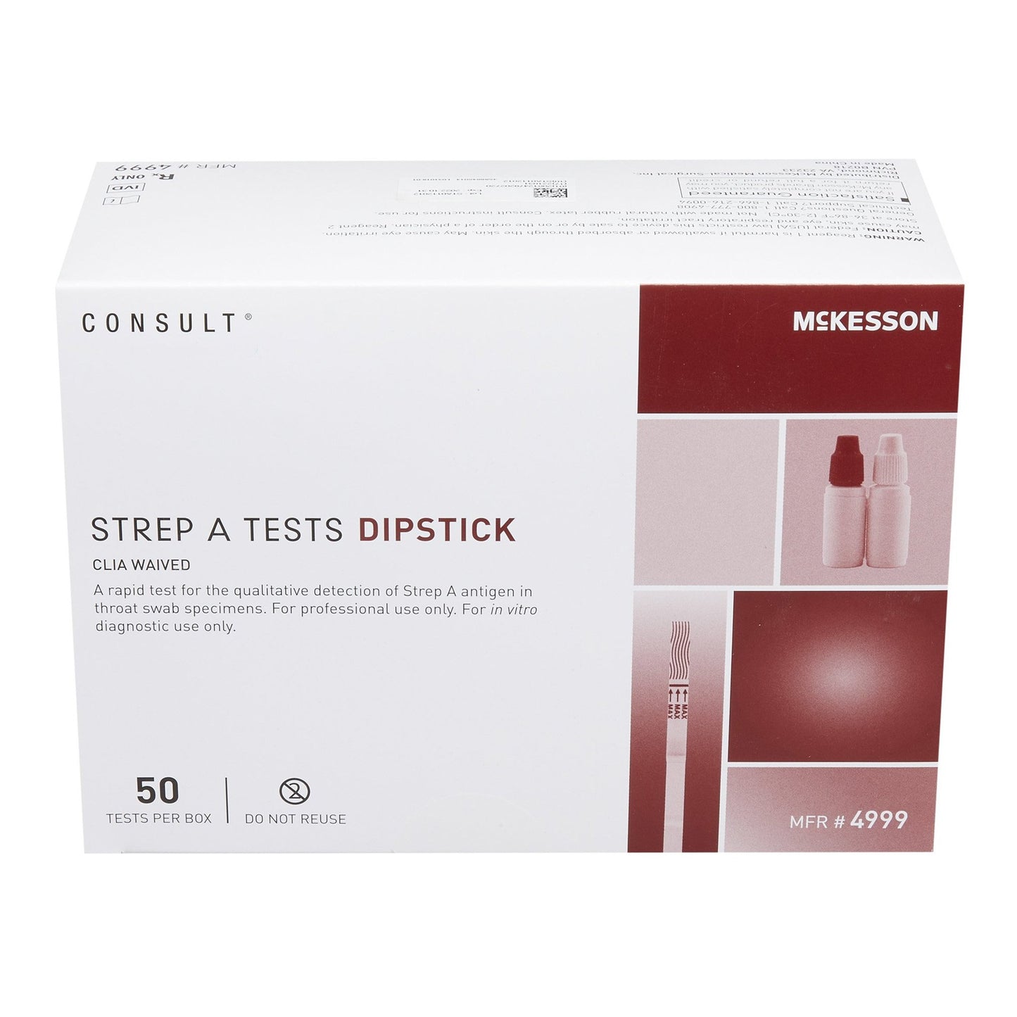 McKesson Consult™ 4999 Strep A Infectious Disease Immunoassay Respiratory Test Kit