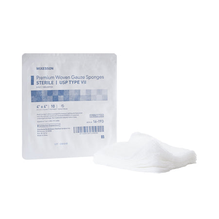 McKesson 16-193 Sterile USP Type VII Gauze Sponge, 4 x 4 Inch, 8-Ply