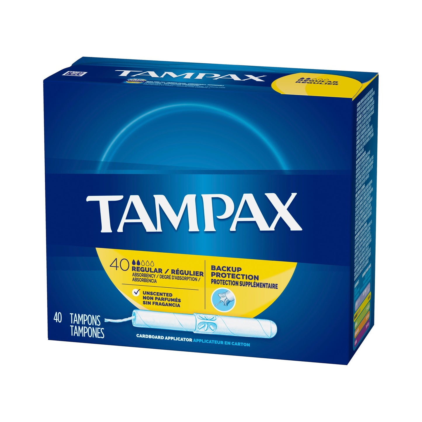 Tampax® Regular Absorbency Tampon, 40 per Box