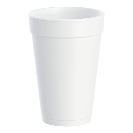 Dart Insulated Styrofoam Beverage Drinking Cups, White, 16 ounce