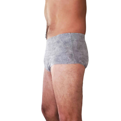 Nexwear Men's Pull-On Absorbent Underwear, Extra Large, Gray