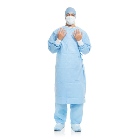 O&M Halyard Inc 41726 Aero Blue Surgical Gown with Towel, X-Large