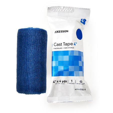 McKesson 115-4B Blue Cast Tape, 4 Inch x 4 Yard