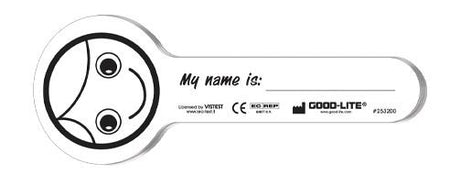 Good-Lite 1129828 Heidi Eye Occluder Smiling Face Style Disposable White Card Stock