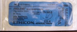 Ethicon 9090G Prolene Polypropylene Nonabsorbable Suture with Needle, Opthalmic Spatula Monofilament