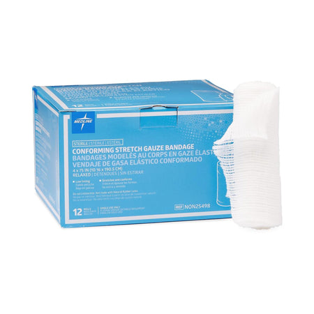 Medline NON25498 Sterile Conforming Bandage, 4 Inch x 4-1/10 Yard