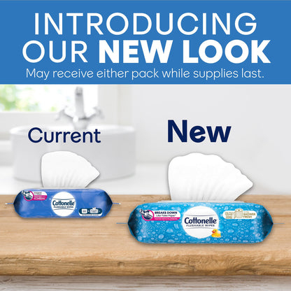 Flushable Personal Wipe Cottonelle® FreshCare® Soft Pack Refill Scented 84 Count