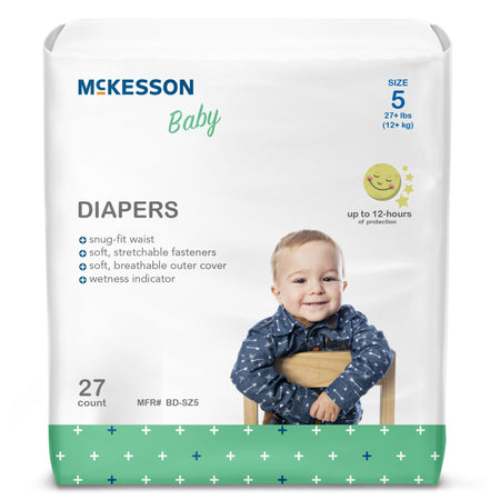 McKesson BD-SZ5 Baby Diaper, Size 5, Kid Design