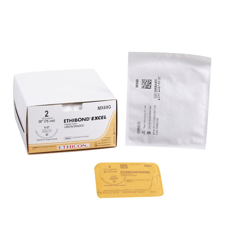 Ethicon 3524 Ethibond Polyester Nonabsorbable Suture with Needle, Taper Cutting Braided