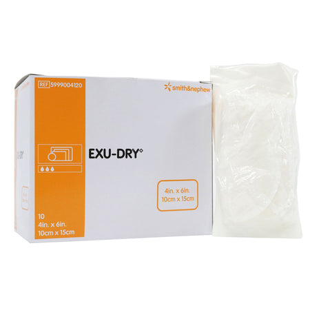 Smith & Nephew 5999004120 Exu-Dry Anti-Shear Super Absorbent Dressing, 4 x 6 inch