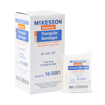 McKesson 16-5081 Triangular Bandage, 40 x 40 x 56 Inch