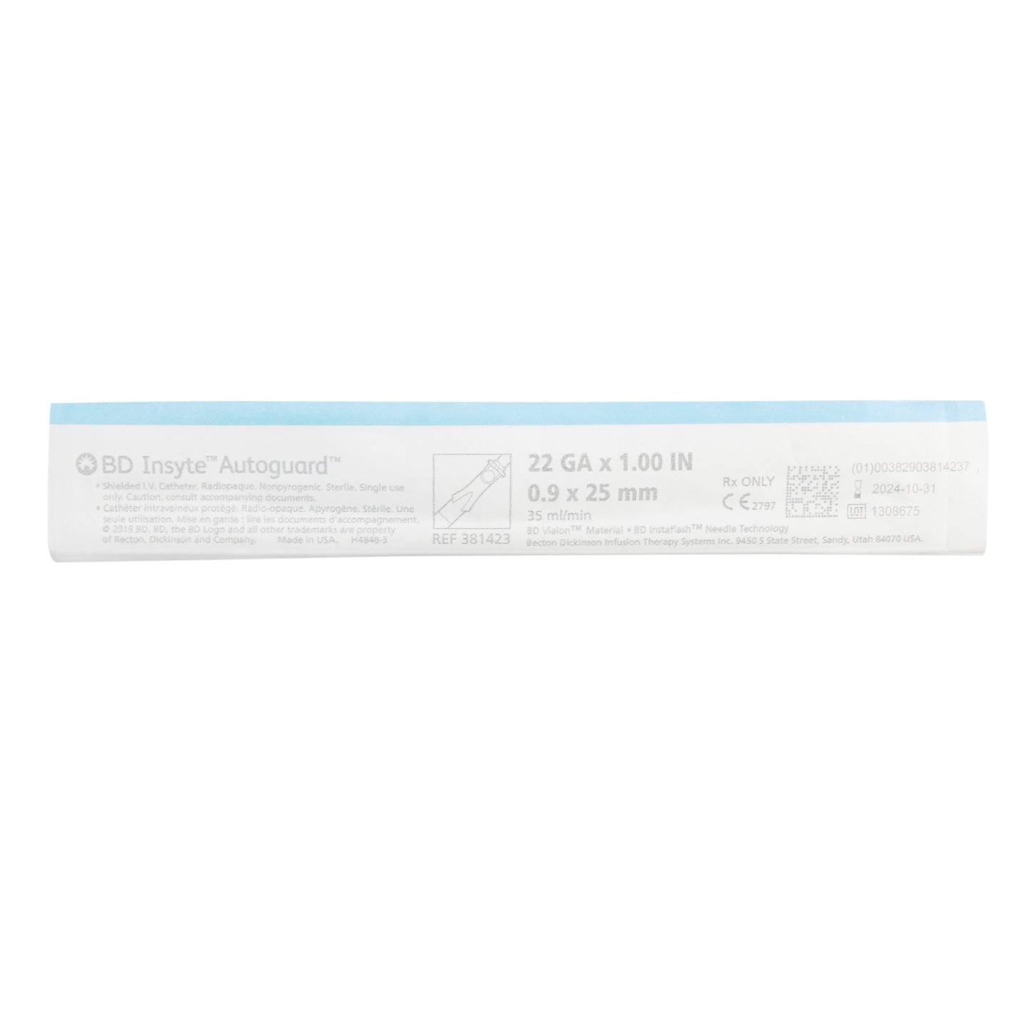 Insyte-N™ Autoguard™ Peripheral IV Catheter, 22 Gauge