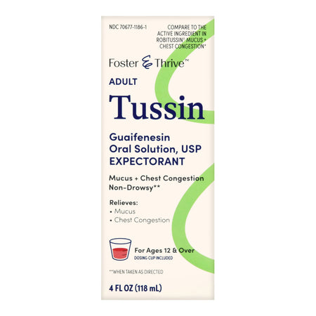 McKesson 70677118601 Thrive & Foster Guaifenesin Cold and Cough Relief