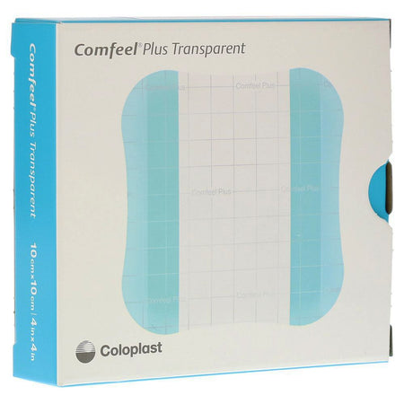 Coloplast 33533 Comfeel Plus Transparent Thin Hydrocolloid Dressing, 4 x 4 Inch