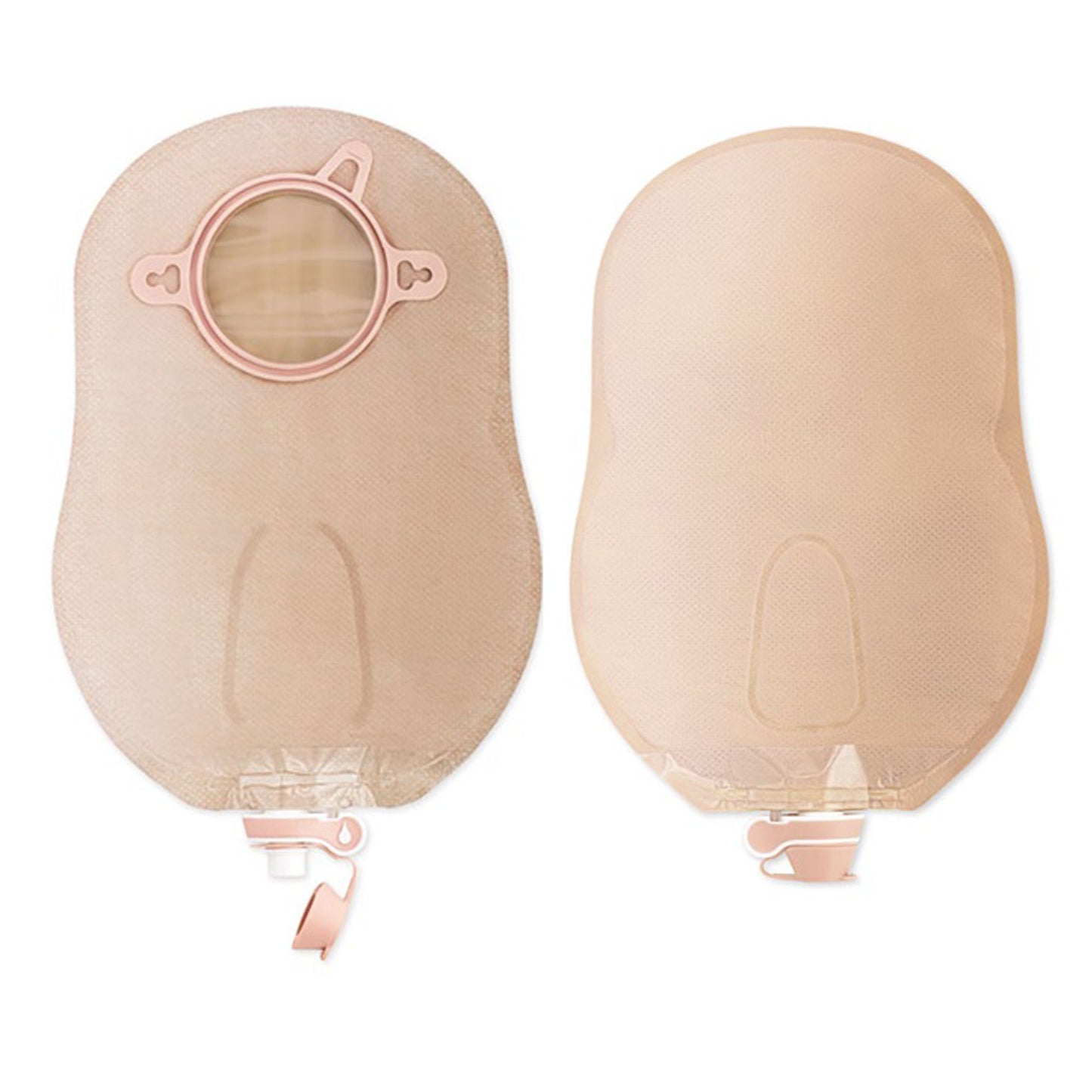 New Image™ Two-Piece Beige Urostomy Pouch, 57 mm Flange, Red Color Match