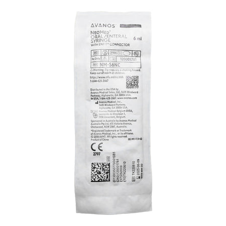 Avanos NM-S6NC NeoMed Enteral / Oral Syringe, 6 mL