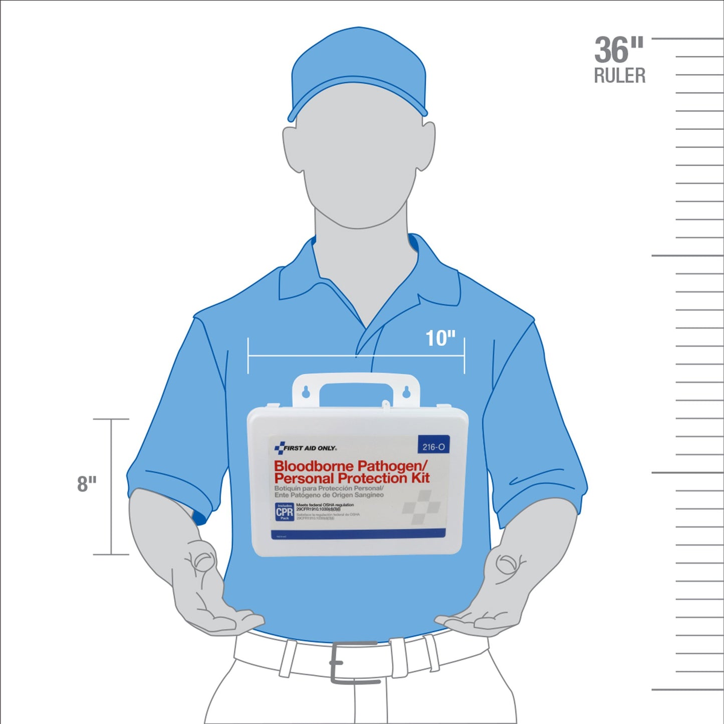 Bloodborne Pathogen Spill Clean Up / Personal Protection With CPR Pack Kit First Aid Only