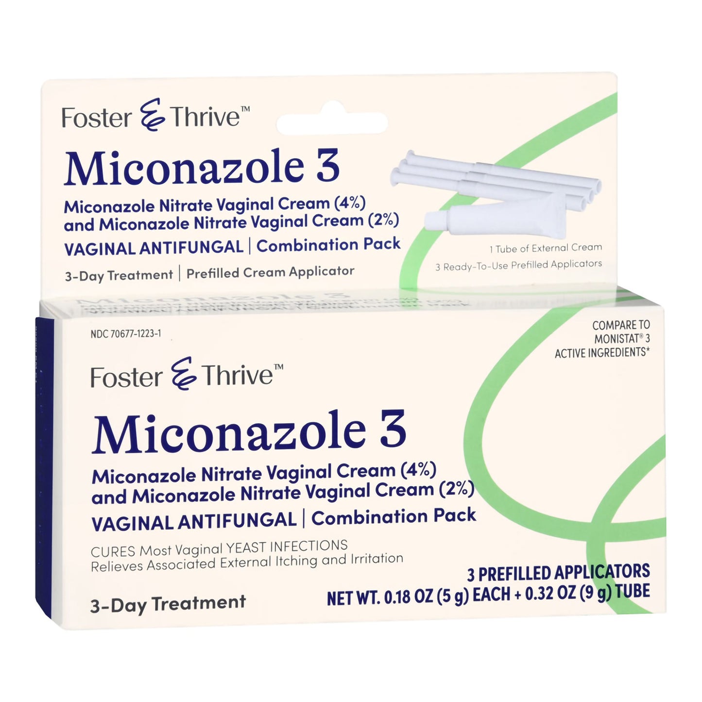 Foster & Thrive™ Miconazole Nitrate Vaginal Cream + Antifungal Combination Pack