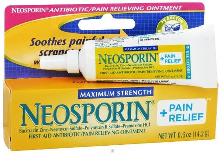 J & J Sales 501370405 Neosporin + Pain Relief First Aid Antibiotic with 0.5 oz. Tube