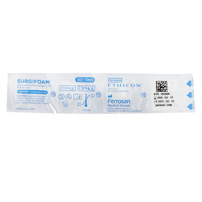 Ethicon 1969 Hemostatic Sponge SURGIFOAM® 1 X 1 X 1 X 1 cm 24 Count Sterile