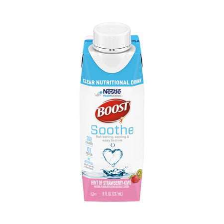 Nestle Healthcare Nutrition 1178528 Boost Soothe Strawberry Kiwi Clear Nutritional Drink, 8-ounce carton