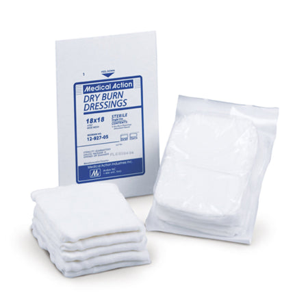 Medical Action 12-918-15 Sterile Burn Dressing, 18 x 18 Inch, 10-Ply